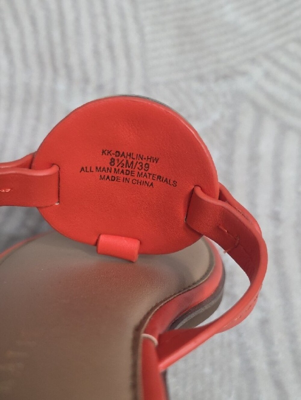 Kelly & Katie Orange Thong Sandals with Gold Medallion - Picture 7 of 8